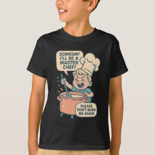 Grappig T-Shirt met Tekening van Kleine Chef - “Op