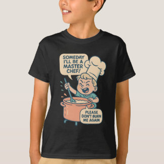 Grappig T-Shirt met Tekening van Kleine Chef - “Op