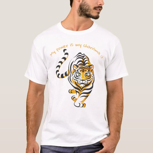 grappig t-shirt met tijger (Voorkant)