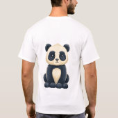 Grappig T-Shirt met Vermoeide Panda - Even een min (Achterkant)