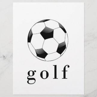 Grappig T-Shirt met Voetbal en Golf Tekst voor Spo