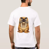 Grappig T-shirt met walrus 'Niet haasten' (Achterkant)