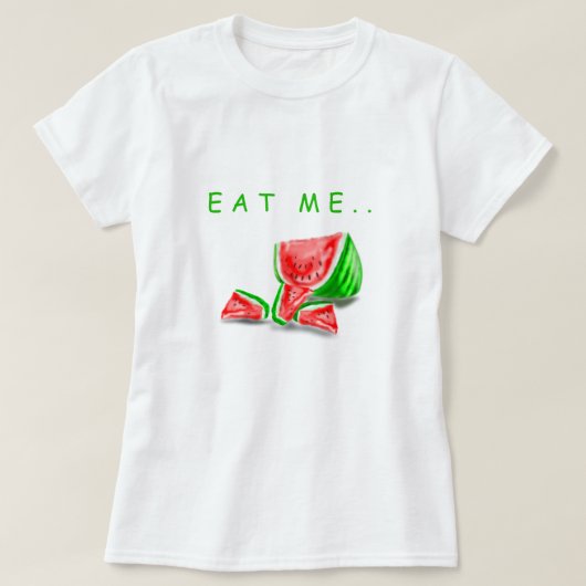 Grappig T-shirt met watermeloen - Custom Text (Design voorkant)