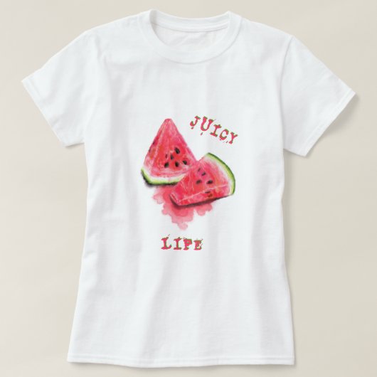 Grappig T-shirt met zoete sappige watermeloenen (Design voorkant)