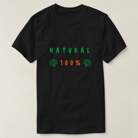 Grappig T-shirt Natural 100% - Aangepaste tekst (Design voorkant)