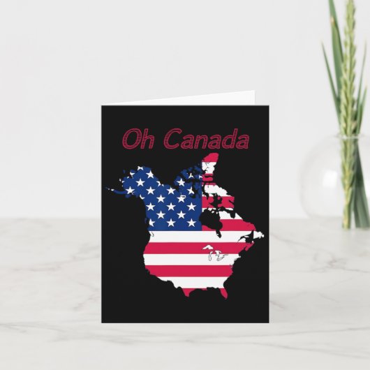 Grappig T-shirt Oh Canada Grappig Trump Kaart van (Voorkant)