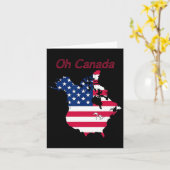 Grappig T-shirt Oh Canada Grappig Trump Kaart van (Gele Bloem)