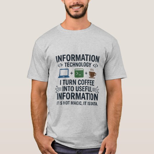 Grappig T-shirt over informatica - Eet Slaap Codee (Voorkant)