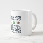 Grappig T-shirt over informatica - Eet Slaap Codee Grote Koffiekop (Voorkant rechts)