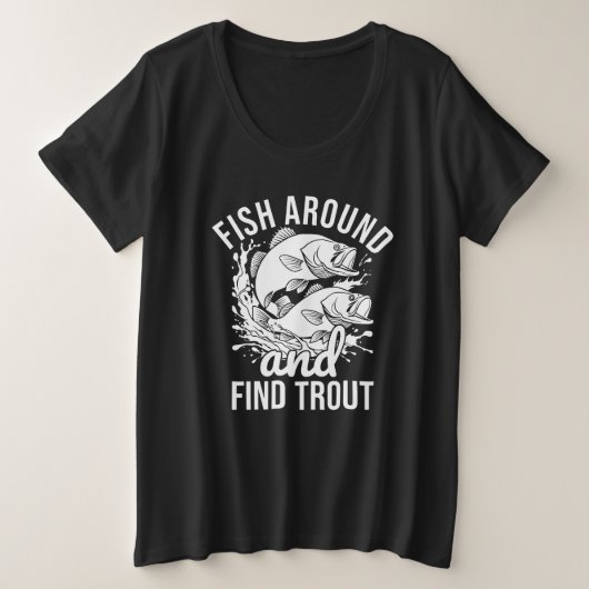 Grappig T-shirt over vissen, Vis Rond En Vind Fore (Design voorkant)