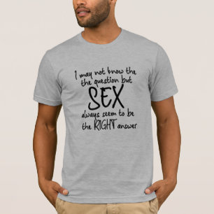 Grappig T-shirt Recht Antwoord Funny T-shirt Desig