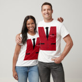 Grappig T-shirt rood pak Stropdas Jouw naam aangep (Unisex)