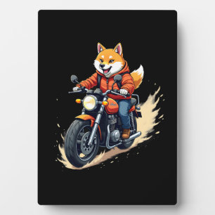 Grappig T-shirt, Shiba Inu, Motorfiets, Hond, Pop, Fotoplaat