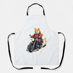 Grappig T-shirt, Shiba Inu, Motorfiets, Hond, Pop, Schort