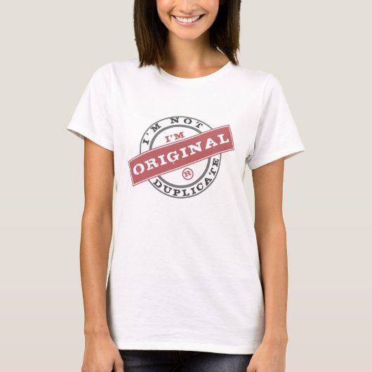 Grappig T-shirt stempel tekst -  (Voorkant)