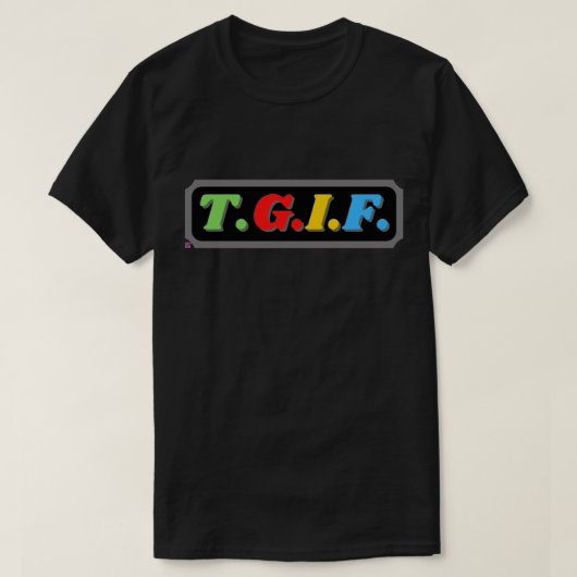 grappig t-shirt "TGIF" (Design voorkant)