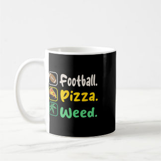 Grappig T-shirt Voetbal Pizza Wiet Voor Liefhebber Koffiemok
