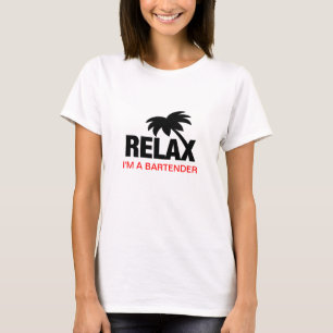 Grappig T-shirt voor barkeepers met grappige spreu