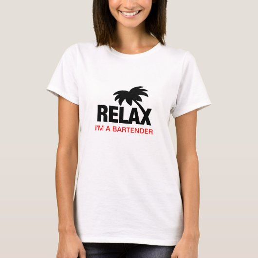 Grappig T-shirt voor barkeepers met grappige spreu (Voorkant)