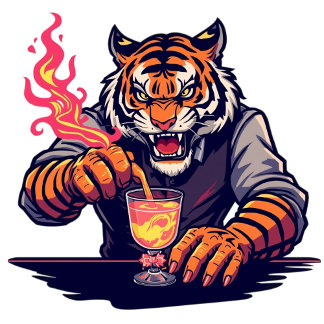 Grappig T-shirt voor Bartender met Tijger | Cadeau