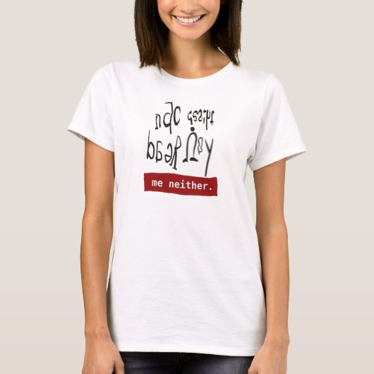Grappig T-shirt voor bewustwording van dyslexie “K (Voorkant)