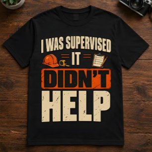 Grappig T-shirt voor bouwinspecteur