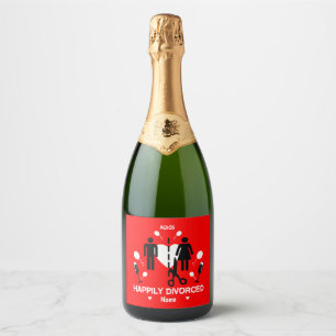 Grappig T-shirt voor een scheidingsfeest - Latte m Sparkling Wijnetiket