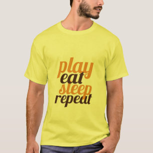Grappig T-shirt voor gamers die Eat Sleep gebruike