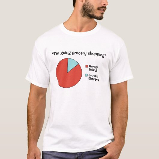 Grappig T-shirt voor garageverkoop  (Voorkant)