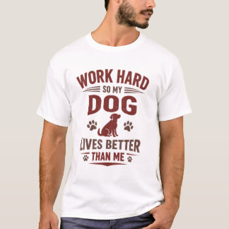 Grappig T-Shirt voor hondenliefhebbers - Ik werk h
