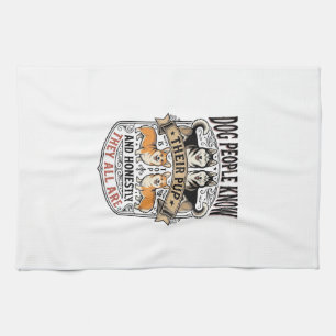 Grappig T-shirt voor hondenliefhebbers met vintage Theedoek