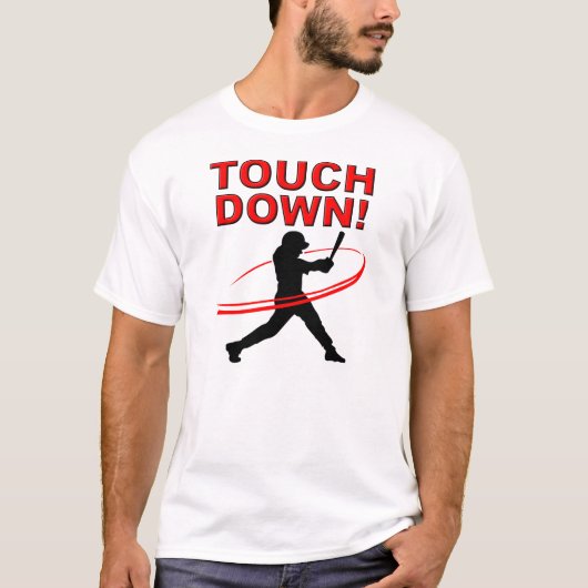 Grappig T-shirt voor honkbal Touchdown (Voorkant)