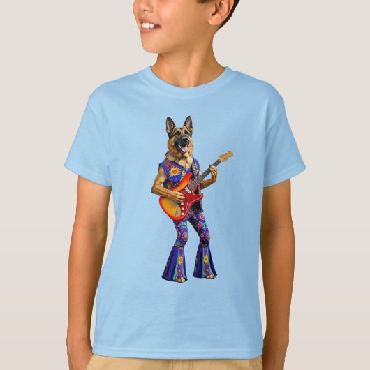 Grappig T-shirt voor kinderen met Duitse herder Ro (Voorkant)