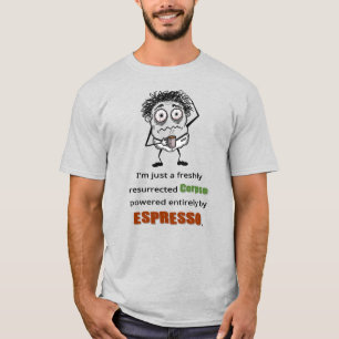 Grappig T-shirt voor koffieliefhebbers met een ver