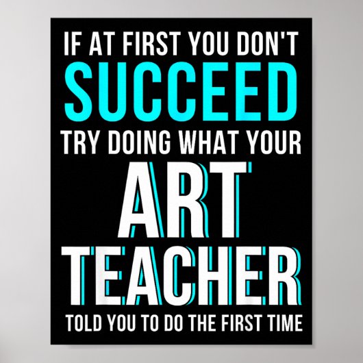 Grappig T-shirt voor kunstdocenten - Als het bij d Poster (Voorkant)