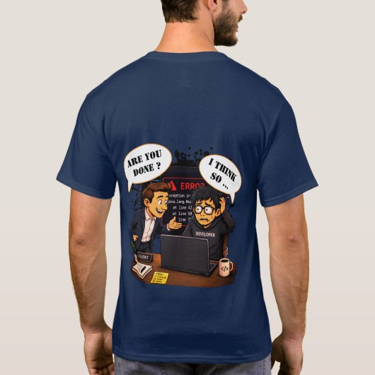 Grappig T-shirt voor mannen afgestudeerd in softwa (Achterkant)