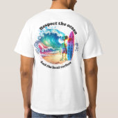 Grappig T-shirt voor mannen surfers (Achterkant)