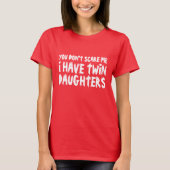 Grappig T-shirt voor moeders met tweelingdochters (Voorkant)