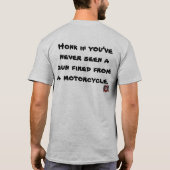 Grappig T-shirt voor motorrijders (Achterkant)