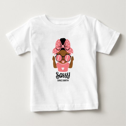 Grappig T-shirt voor peutermeisjes met Afro & Zonn (Voorkant)