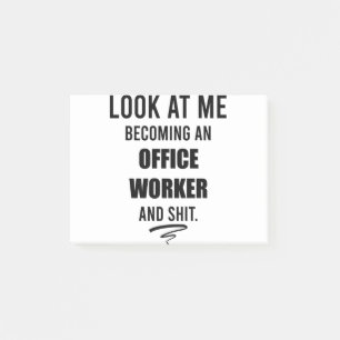 Grappig T-Shirt voor Postmedewerker Kantoorfeestje Post-it® Notes