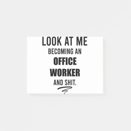 Grappig T-Shirt voor Postmedewerker Kantoorfeestje Post-it® Notes (Voorkant)