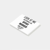 Grappig T-Shirt voor Postmedewerker Kantoorfeestje Post-it® Notes (Schuin)