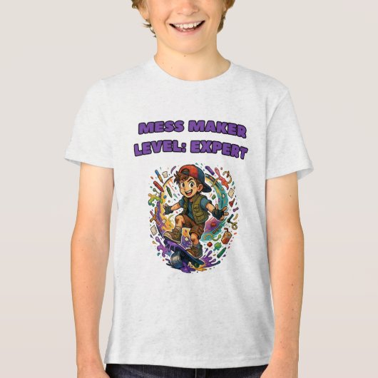 Grappig T-shirt voor rommelige jongens (Voorkant)