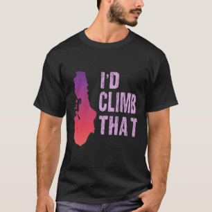 Grappig T-shirt voor Rotsklimmen Ik Zou Die Klimme
