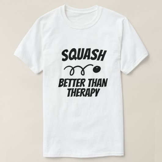 Grappig t-shirt voor squashers of coach (Design voorkant)