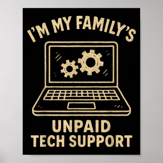 Grappig T-Shirt voor Techliefhebbers Computerfanaa Poster (Voorkant)