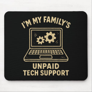 Grappig T-Shirt voor Techliefhebbers Grafische Com Muismat