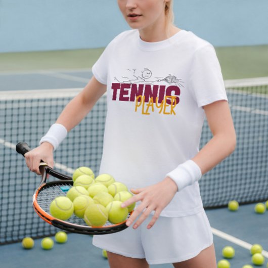 Grappig T-shirt voor tennisspeler 