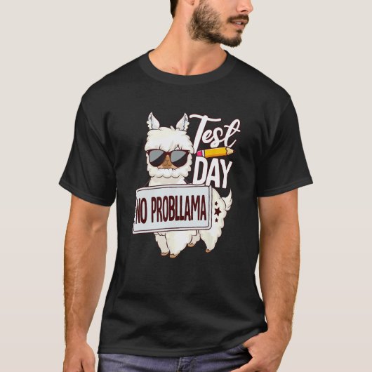 Grappig T-shirt voor testdag Testdag Geen Probleem (Voorkant)